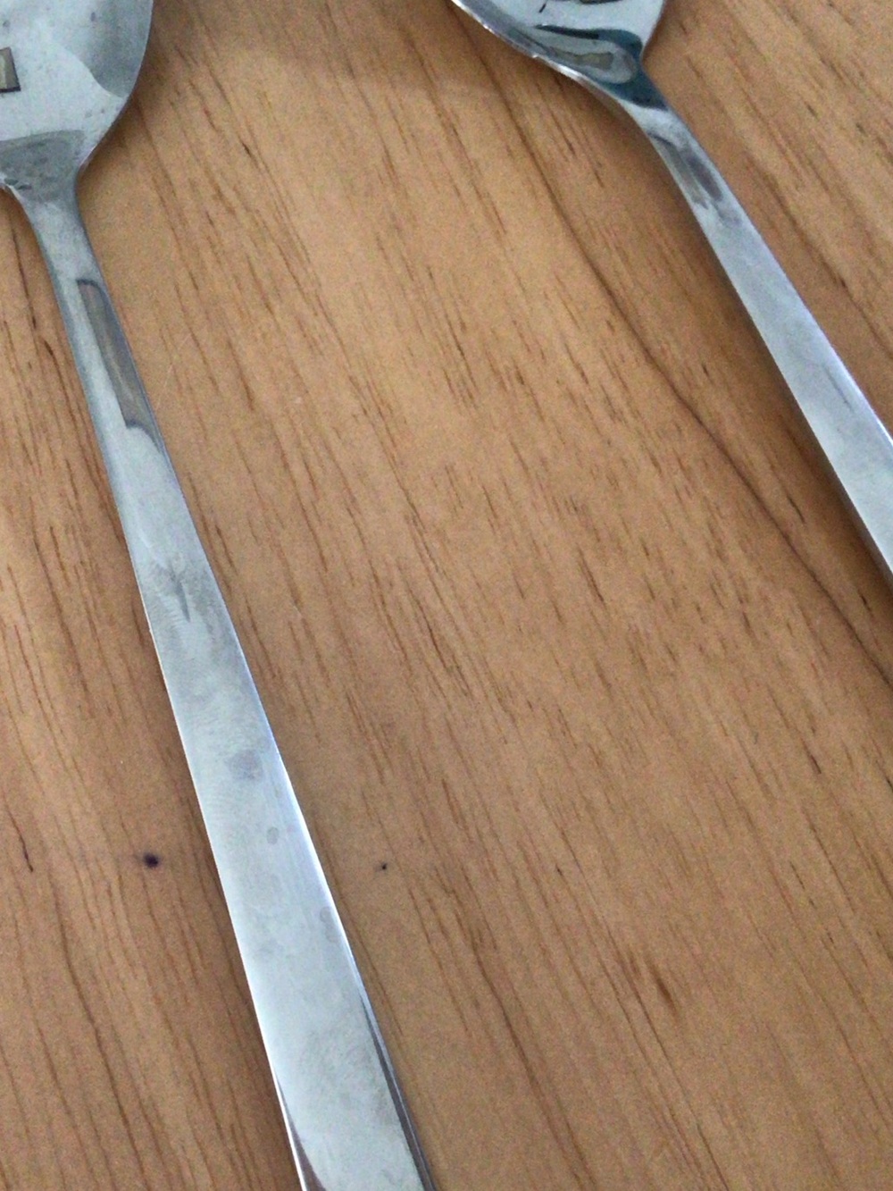 Polished Silver Stainless Steel Serving Spoons - Picture 3 of 6